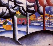 Kazimir Malevich Winter, France oil painting artist